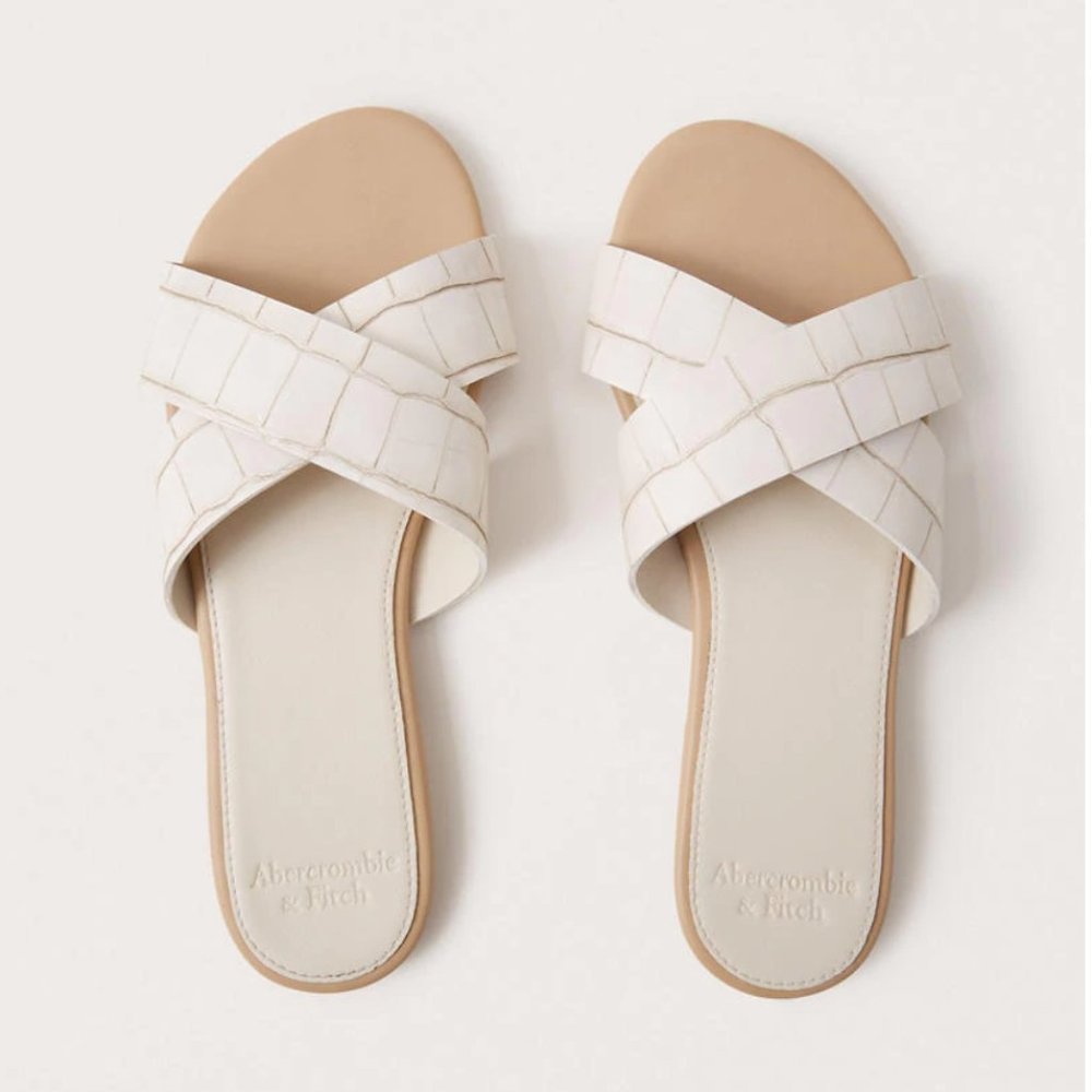 Abercrombie & Fitch Cross Strap Slides